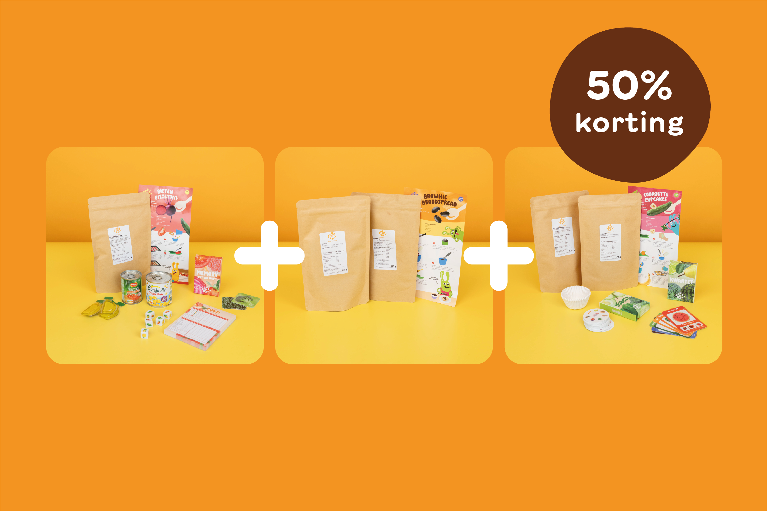 1x Pizzetta & Games + 1 x Cupcakes & Games + 1 x Brownie Brood Spread