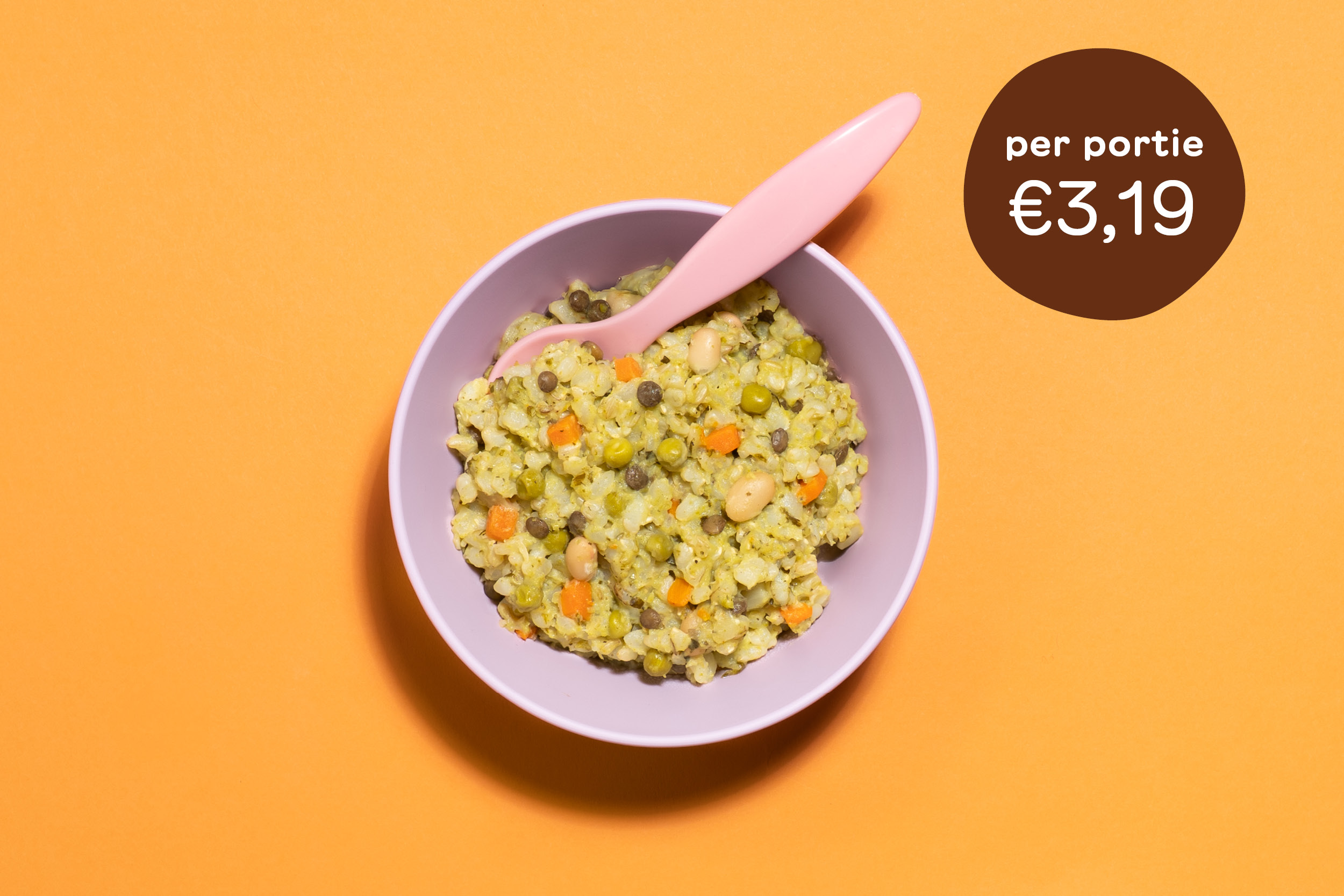 Groene risotto groentespikkels met kip