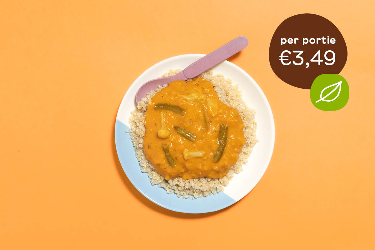 BIO Betoverende bloemkoolcurry met kokosquinoa vega